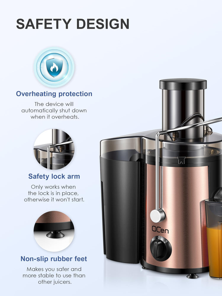 Juicer Machine 500W Centrifugal Juicer with Extra Wide Feed Chute