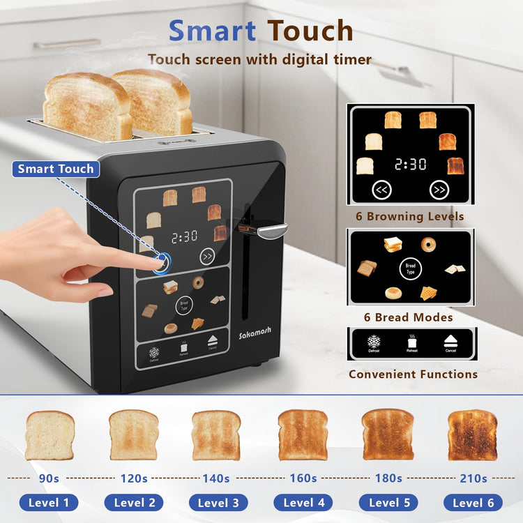 2 Slice Touchscreen Toaster with bagel function