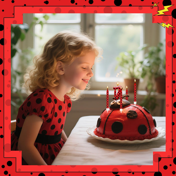 13PCS Ladybug Theme Birthday Candles Set (13 Count)
