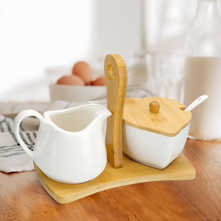 Creamer and Sugar with Carry Tray Set