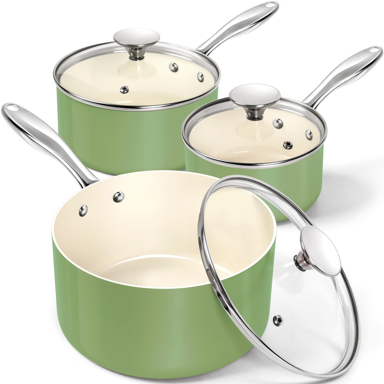 Sauce Pan with Lid (3 Count)