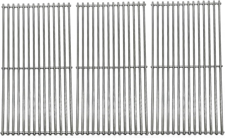 19-1/4" Stainless Steel 3pack Grates Replacement Parts for Jenn Air 720-0337,720-0512,Kirkland 720-0193 720-0432,720-0025, 720-0108 Charmglow 720-0234,720-0396 Ducane, Brinkmann 810-8501-S Gas Grill