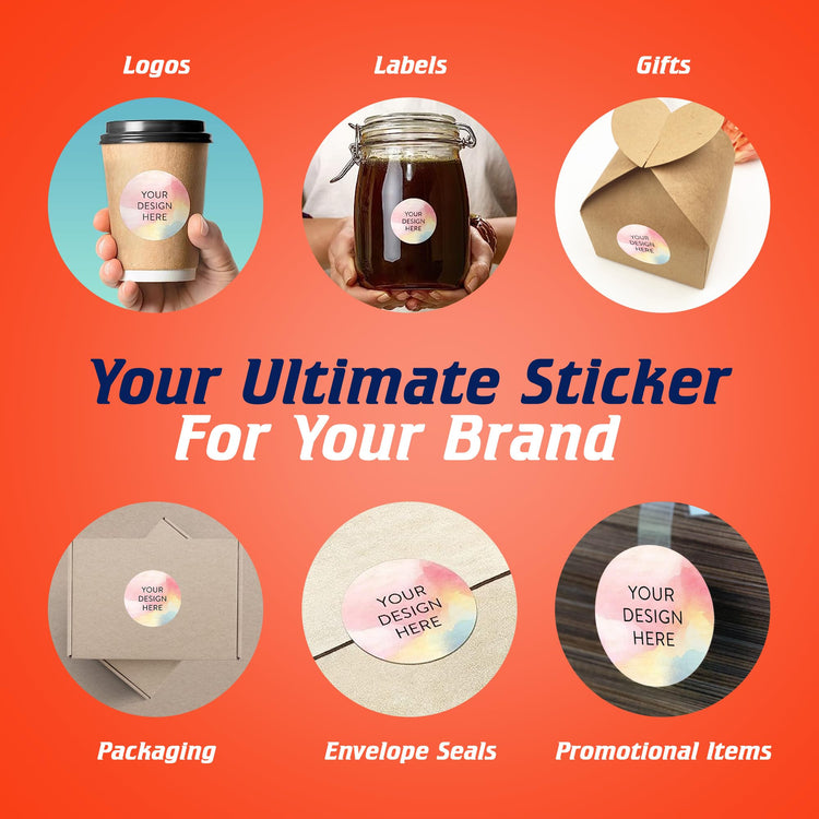 Custom Vinyl Stickers Your Image (100 Count)