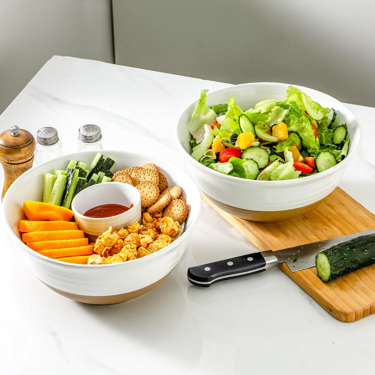 Large Ceramic Serving Bowls Set of 2 (2 Count)