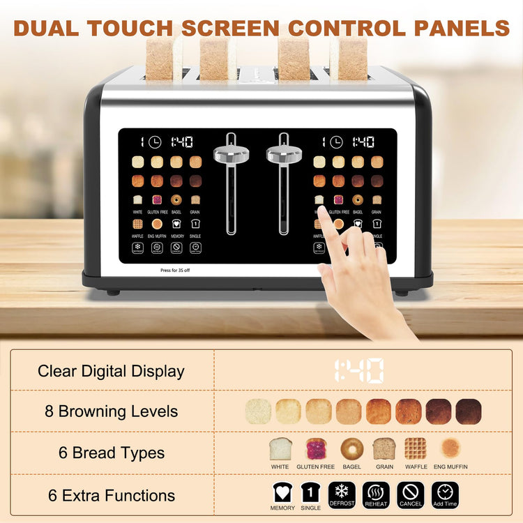 4 Slice Toaster Touch Screen (4 Count)