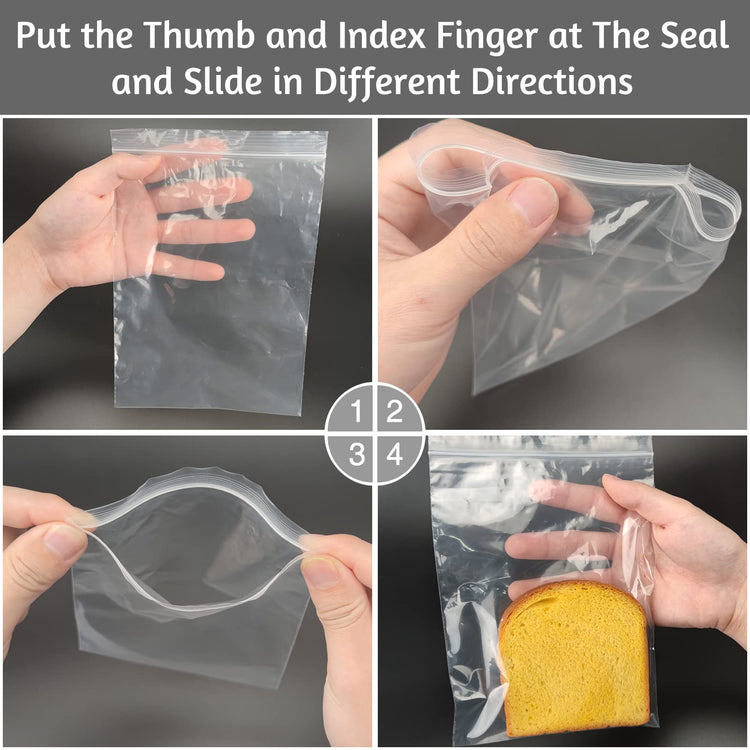 120Pcs 6"x9" Clear Plastic Zip Bags