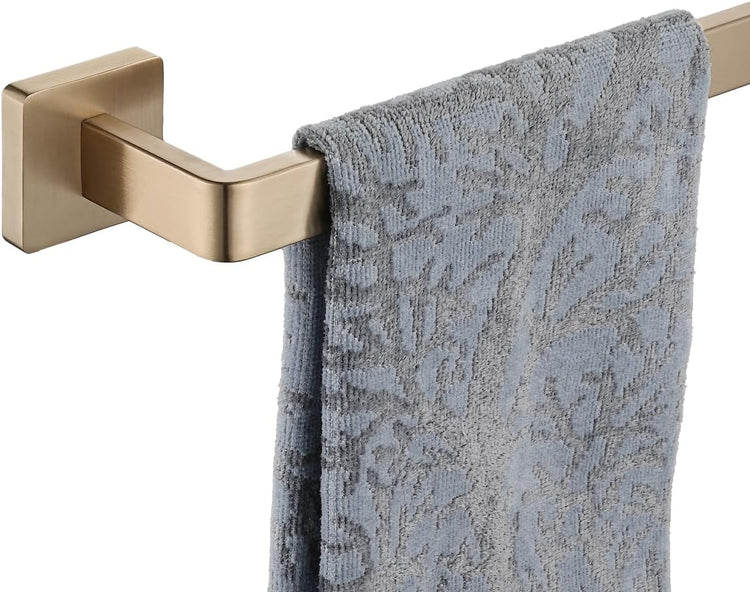 JQK Champagne Bronze Bath Towel Bar, 30 Inch 304 Stainless Steel Thicken 0.8mm Towel Rack Bathroom, Towel Holder Wall Mount, Total Length 32.41 Inch, TB250L30-CB
