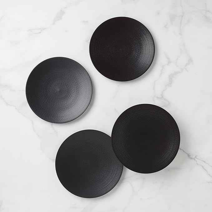 Lenox Lx Collective Black Accent Plates, Set of 4, 4.35 LB,White