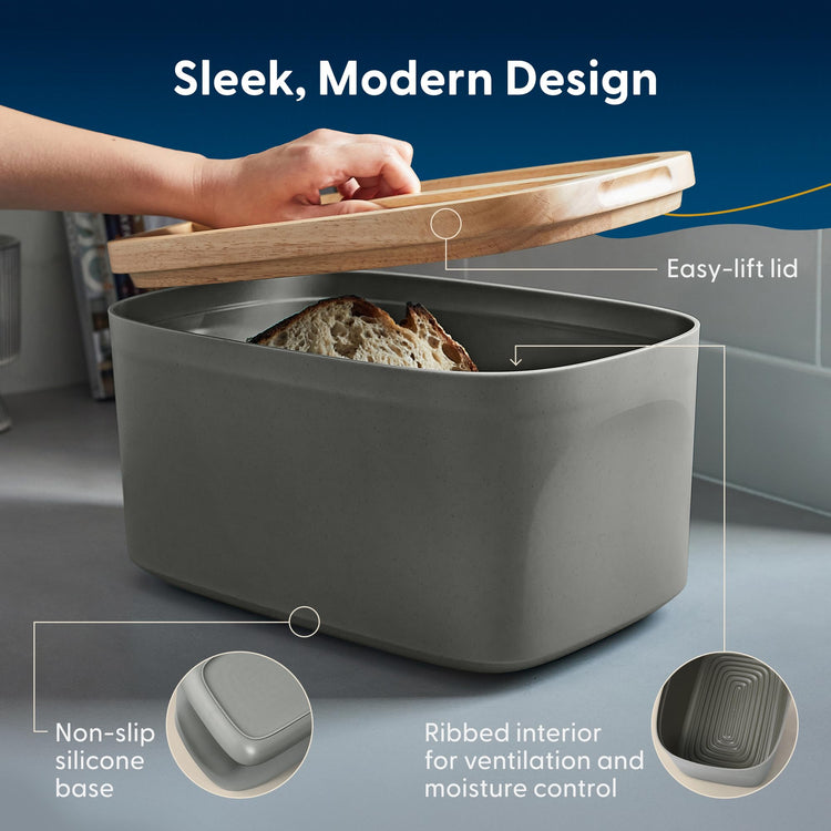 Sonder LA Union Bread Box with Wood Lid