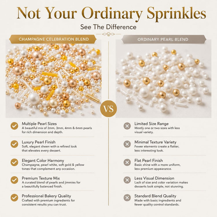 Gold Pearl & Rod Sprinkles Mix (4.2 Ounce)