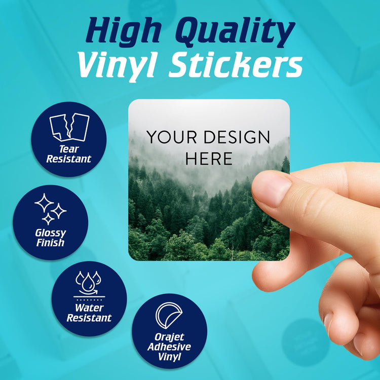 100 Custom Vinyl Stickers (100 Count)