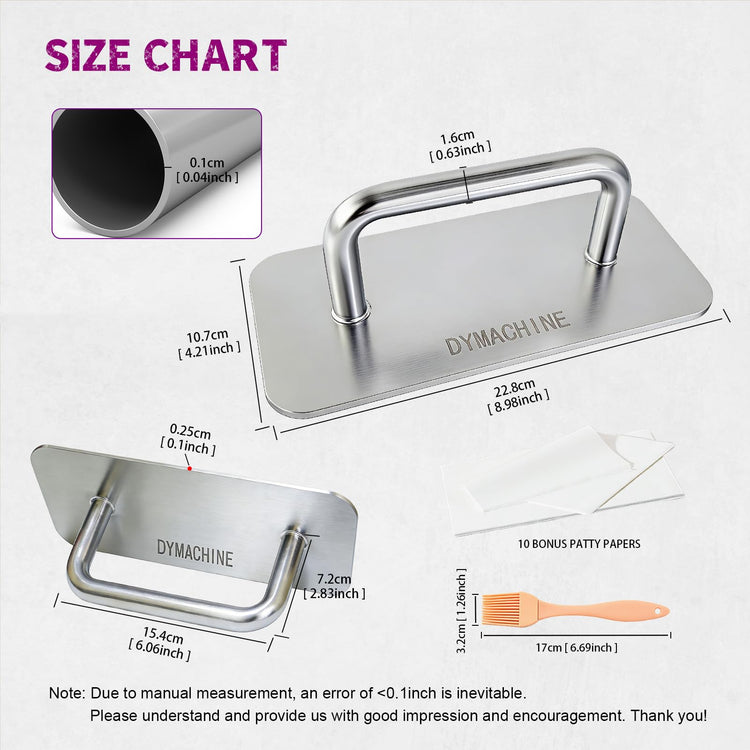 Stainless Steel Burger Press