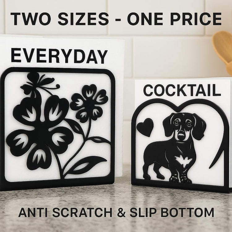 Napkin Holder Dog Flower 2 (2 Count)