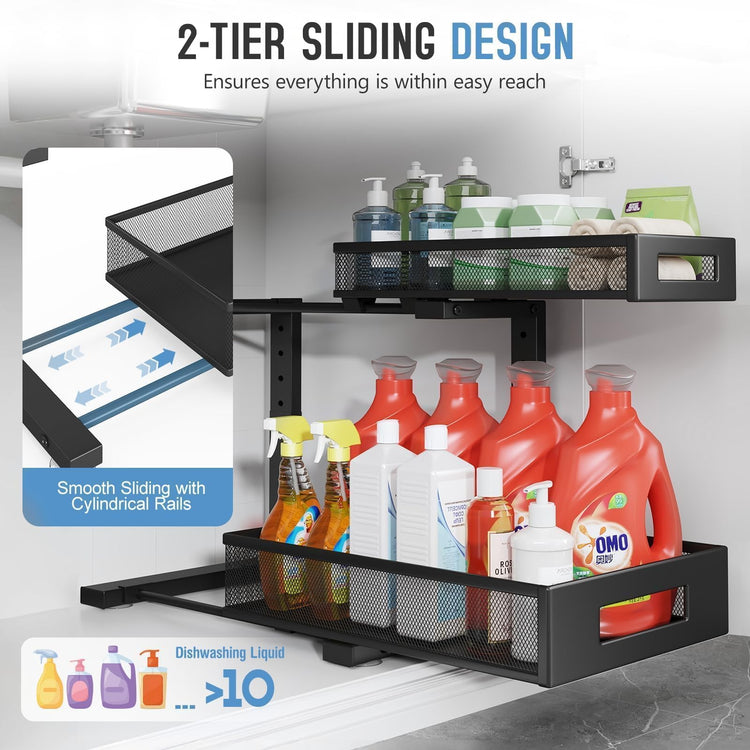 2 Pack Under Sink Storage Organizer (2 Count)