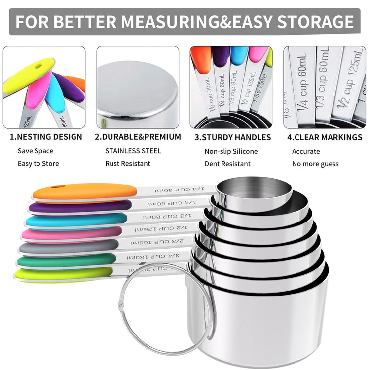 Nesting Measuring Cups and Spoons Set
