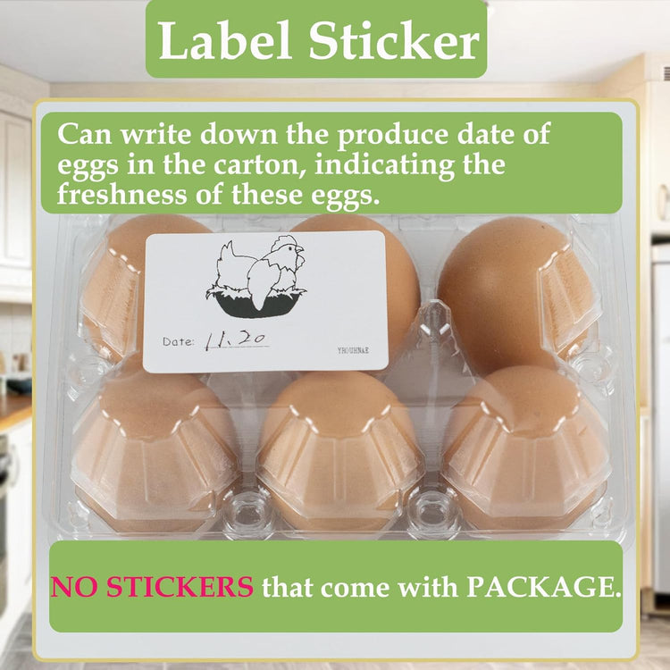 50 Pack Egg Cartons Cheap Bulk, Plastic Egg Cartons 6 Count, Reusable Chicken Egg Tray Holders for Home Market Farm Ranch (2x3 Grids)