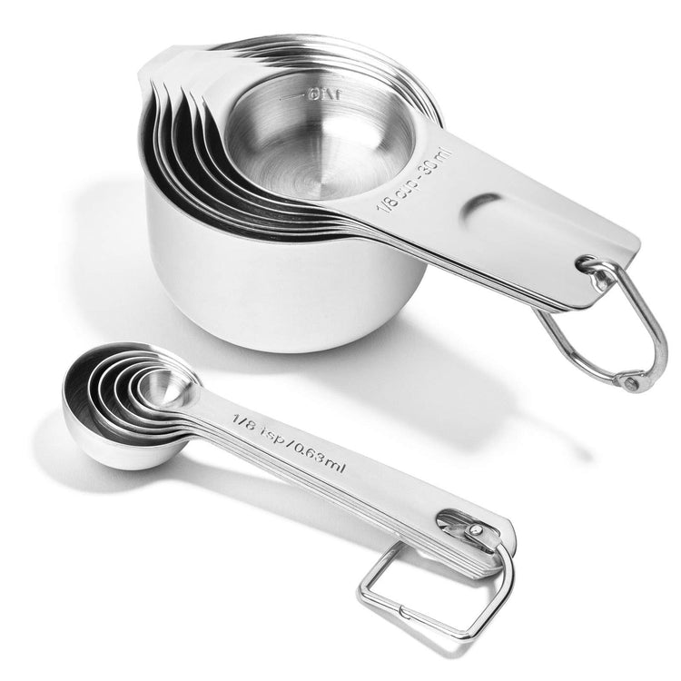 13pc Stainless Steel Measuring Spoon & Cup Set