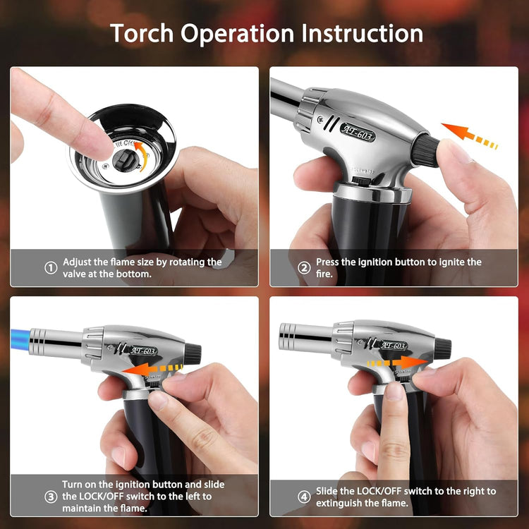 Whiskey Smoker Kit with Torch - Cocktail Smoker Infuser Kit, Old Fashioned Drink Smoker Kit, Anniversary and Birthday Bourbon Whiskey Gifts for Men, Dad, Husband, Boyfriend (No Butane)