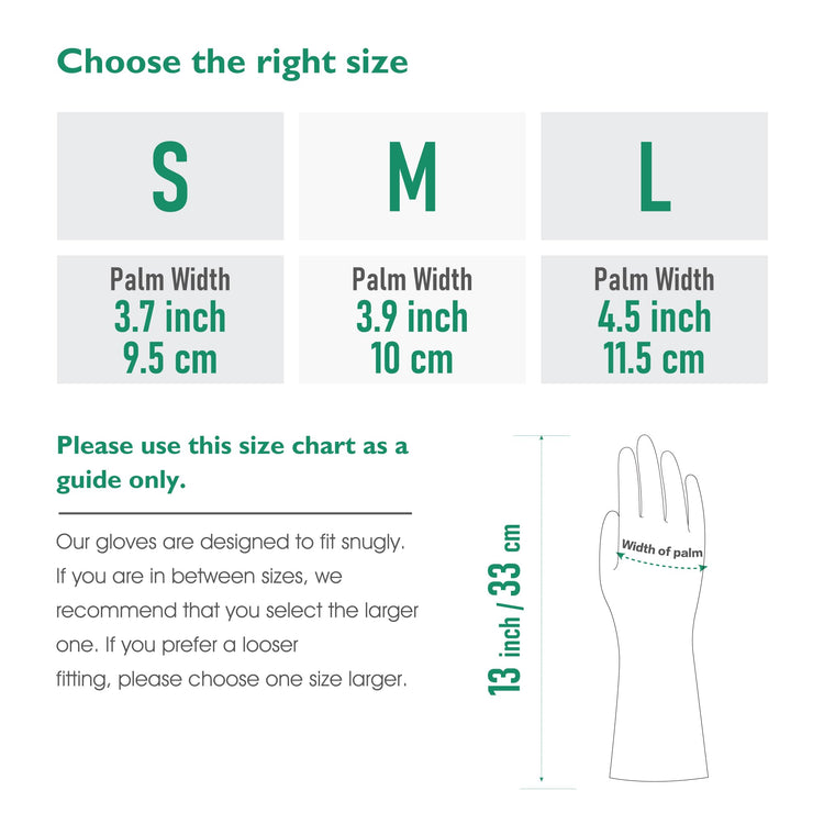 Large Household Rubber Gloves with Cotton Liner & Non