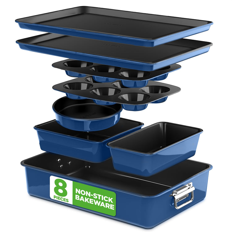 8 Piece Nonstick Stackable Bakeware Set