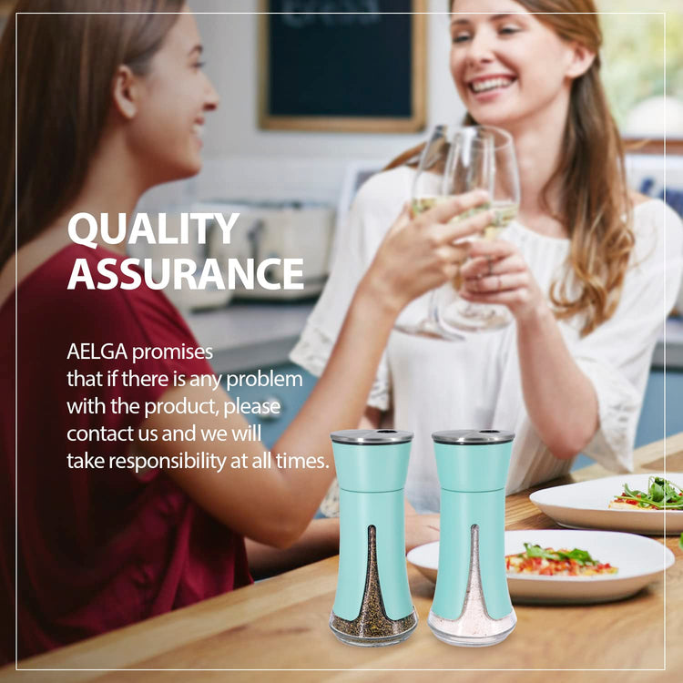 Teal Salt and Pepper Shakers by Aelga