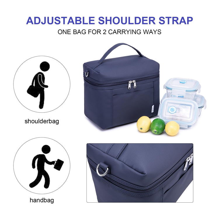 NOL 8L Insulated Lunch Bags for Women Cooler Bag Lightweight Nylon Waterproof Lunch Box For Work