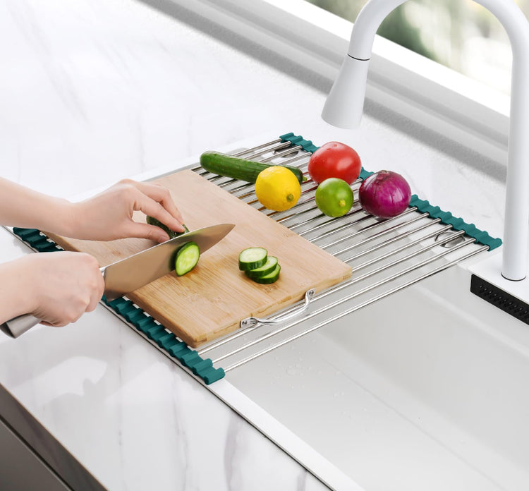 Roll Up Dish Drying Rack Over Sink