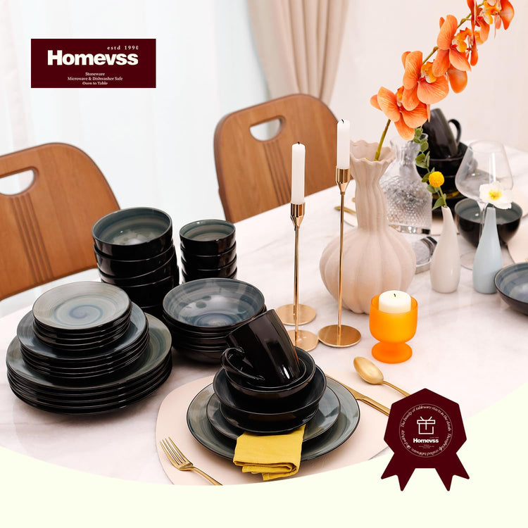 HomeVss Stoneware Sonoma 16pc Dinnerware Set