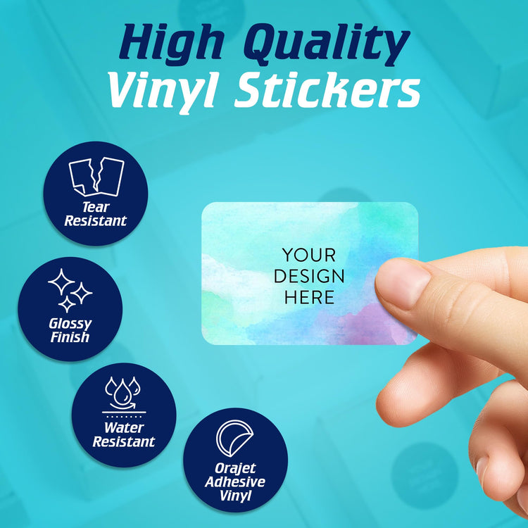 Custom Vinyl Stickers Your Image (100 Count)