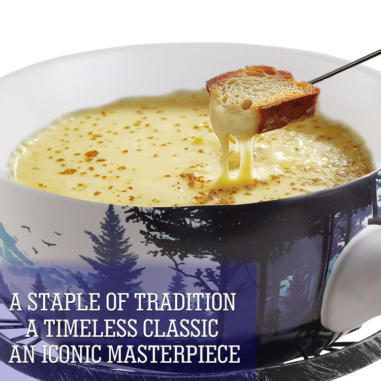 Serene Summits Swiss Design Fondue Set for Party