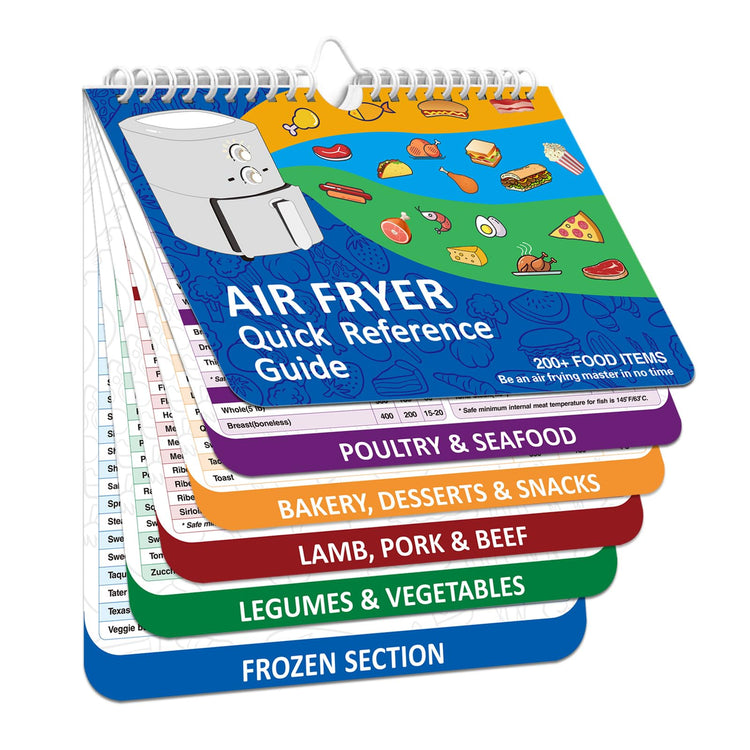 Air Fryer Magnetic Cheat Sheet Set