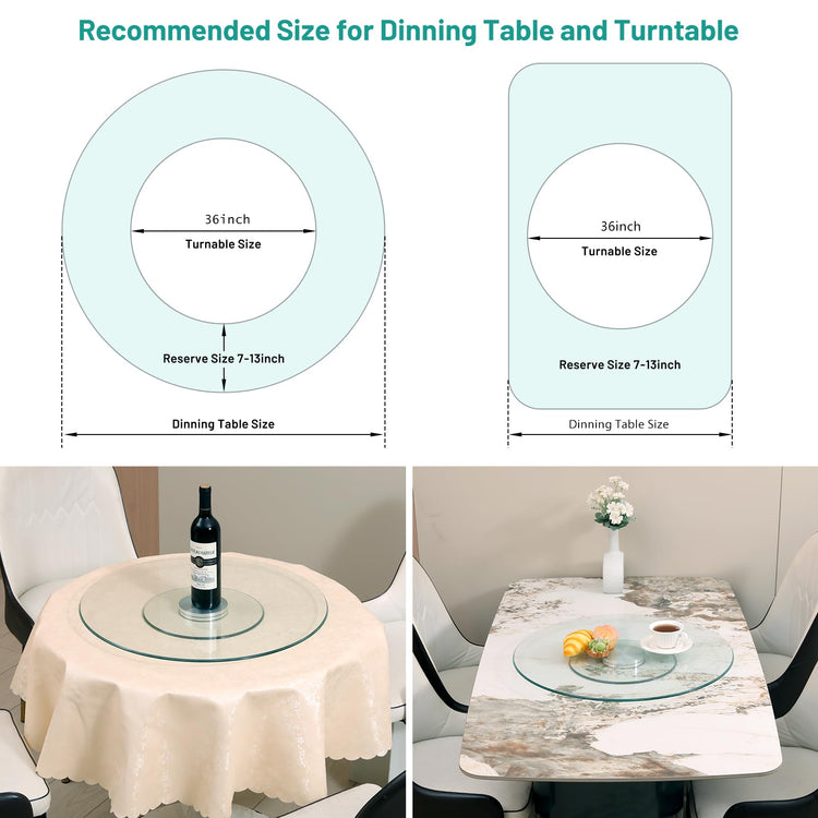 36 Inch Lazy Susan Turntable for Dining Table