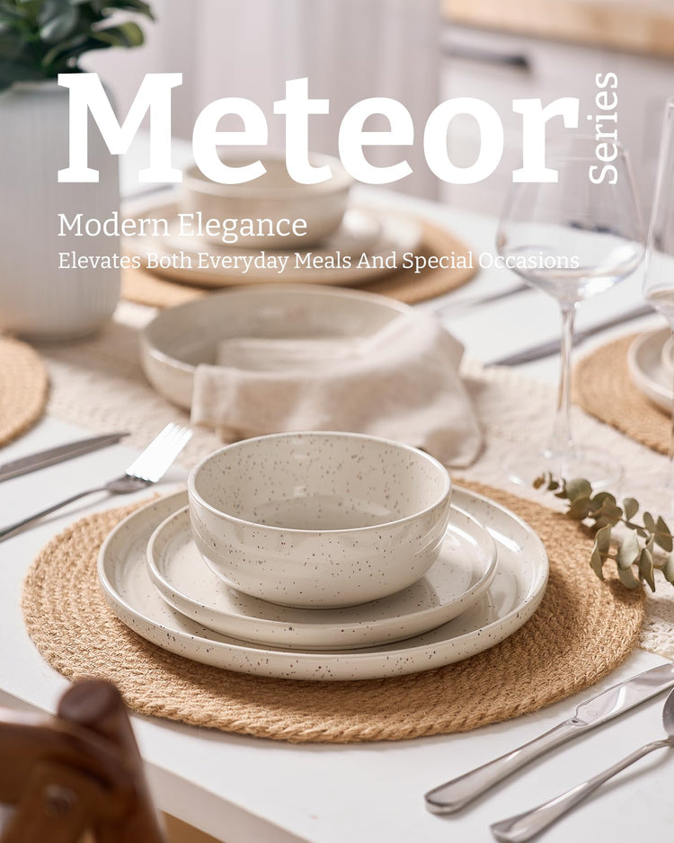 Meteor 12 Piece Stoneware Dinnerware Set