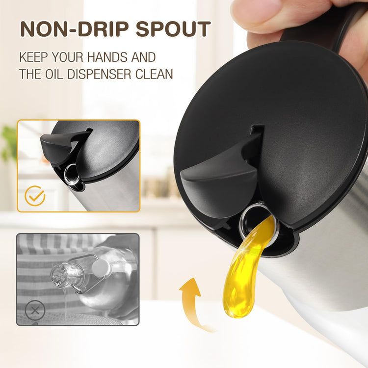 Large Olive Oil Dispenser Bottle 17 oz Glass