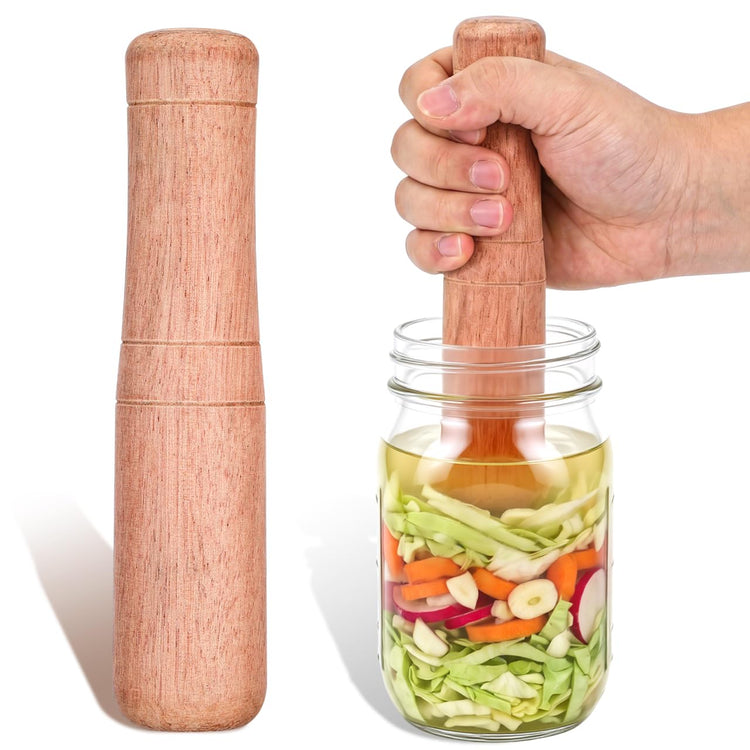 7 Inch Wooden Kimchi Sticks Food Pounder for Mason Jar Fermentation Sauerkraut Cabbage Masher Kitchen Tool