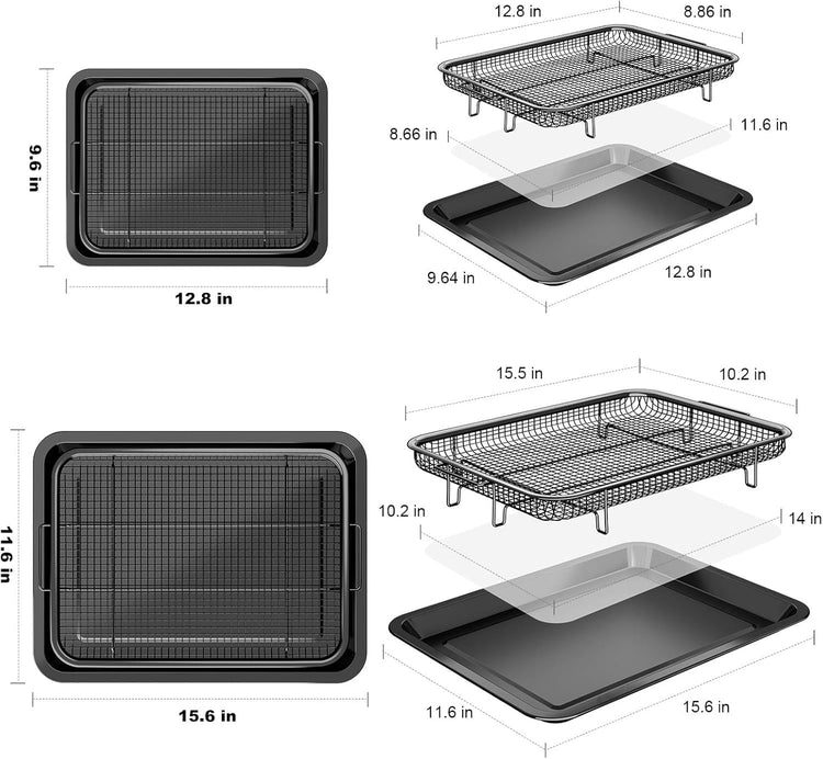 Oven Air Fryer Basket and Tray (6 Count)