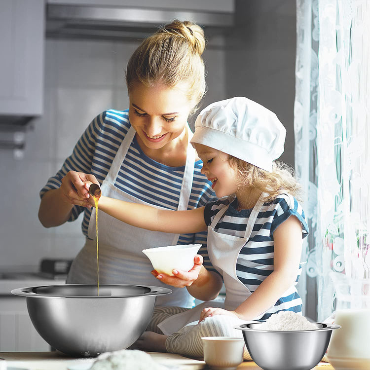 Stainless Steel Mixing Bowls with Measuring Cups & Spoons Set of 14