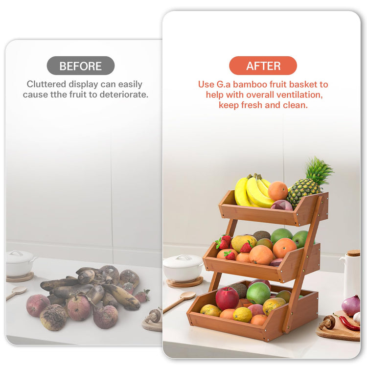 3 Tier Fruit Basket for Kitchen Counter