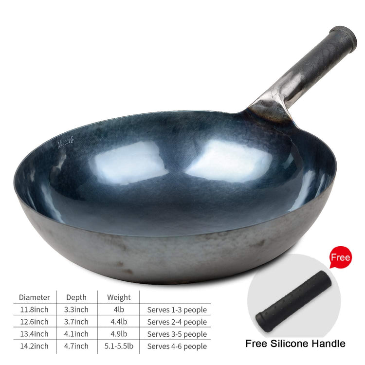 ZhenSanHuan Chinese Hand Hammered Iron Woks and Stir Fry Pans