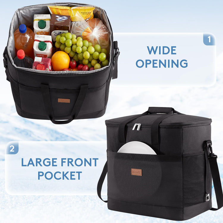 Cooler Bag 60 Cans Collapsible and Insulated Large Lunch Bag Leakproof Soft Cooler Portable for Camping (60 Count)