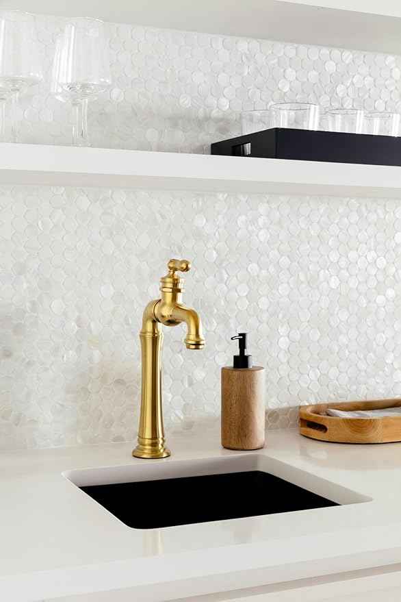 Kohler K-99268-SN Artifacts Gentleman's Single Handle Bar Faucet, Vibrant Polished Nickel