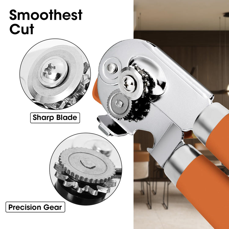 Heavy Duty Hand Can Opener Manual with Magnet Lid Remover