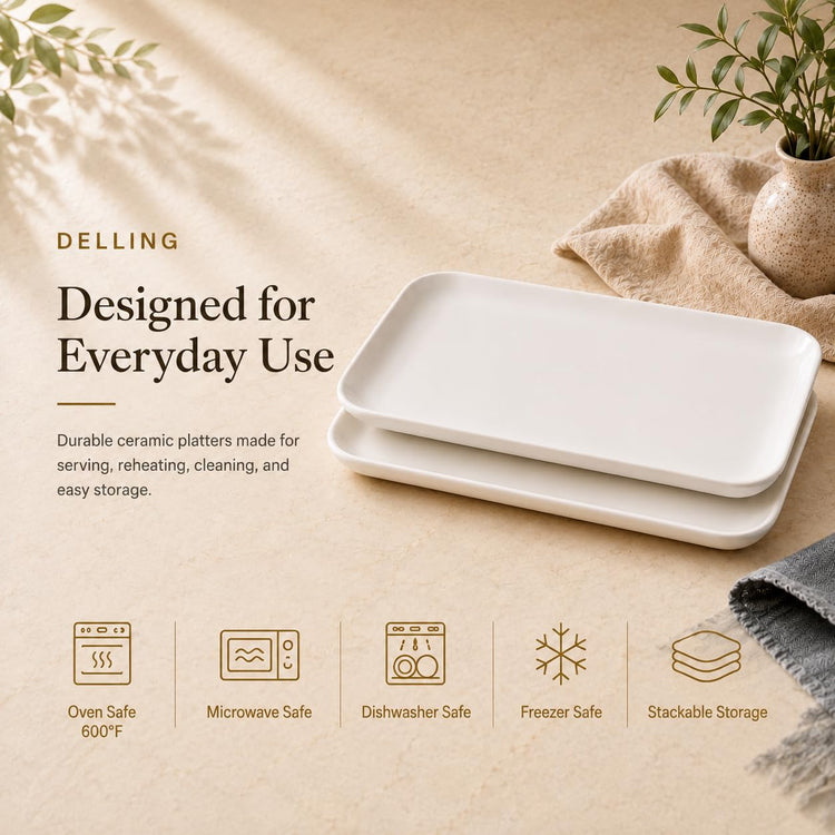 18 Inch Large Serving Platter Set of 2 (3 Count)