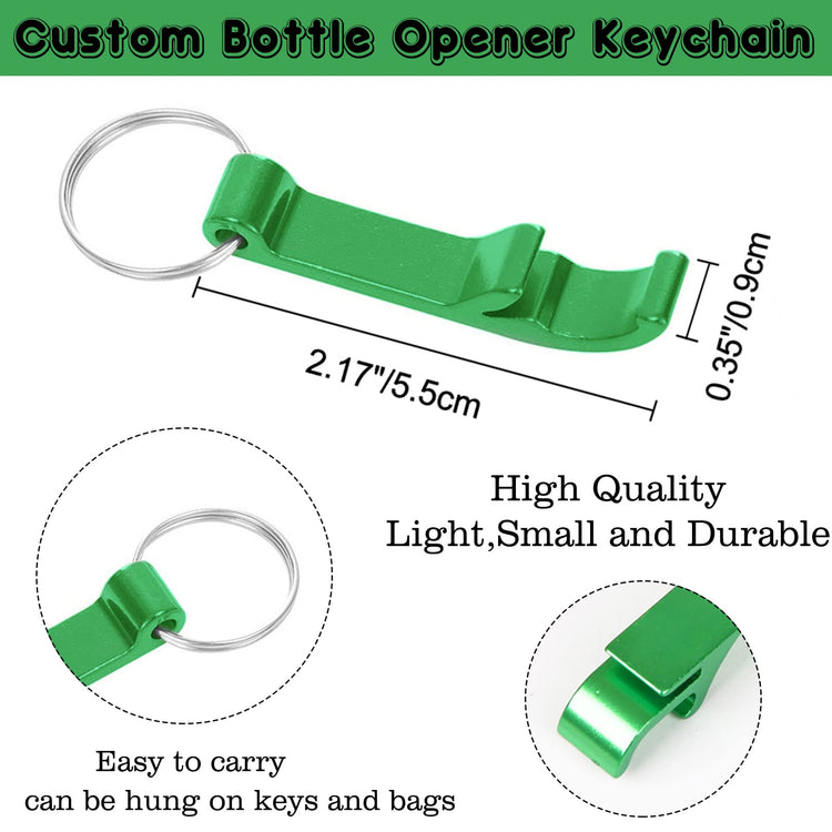 40PCS Personalized Bottle Opener Keychain Bulk Custom Beer Bottle Opener with Logo Text Engraved Wedding Bottle Opener Favors Customized Gifts for Guests Baby Shower Birthday Party