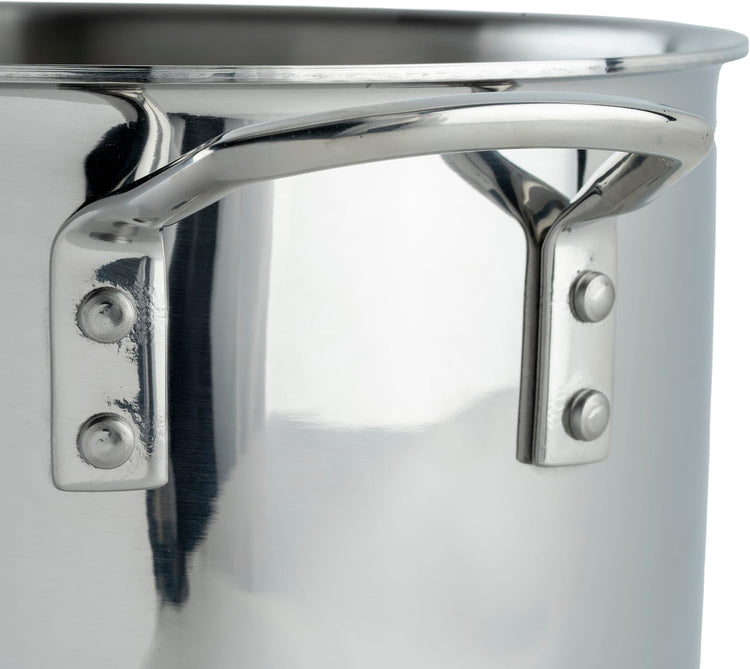 WINCO Tri-Ply Stock Pot, 8-quart, Silver