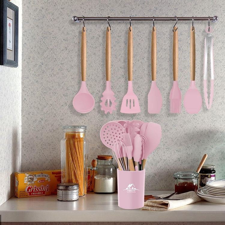 Silicone Cooking Kitchen Utensils Set (17 Count)