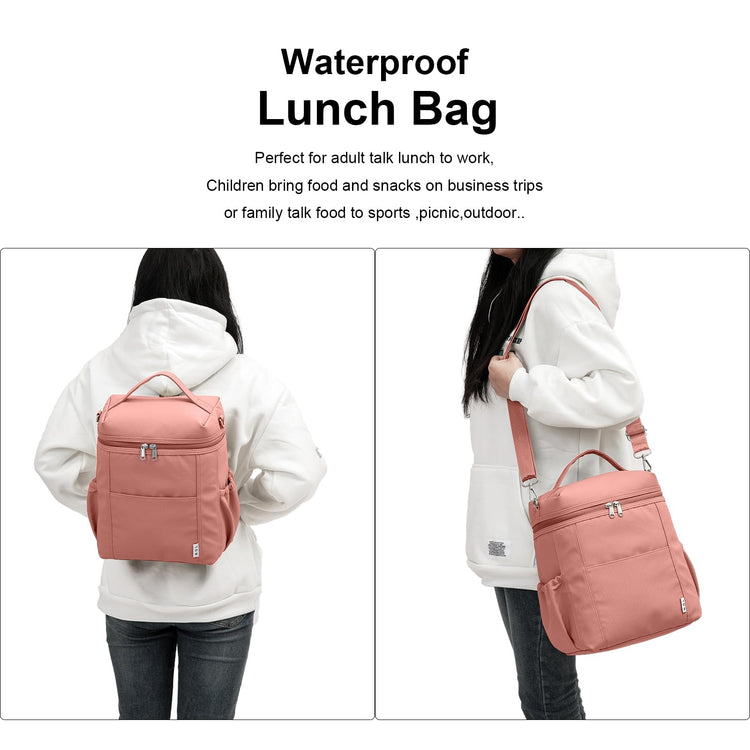 NOL Insulated Lunch Bags for Women Cooler Bag Lightweight Nylon Waterproof Lunch Box for Work