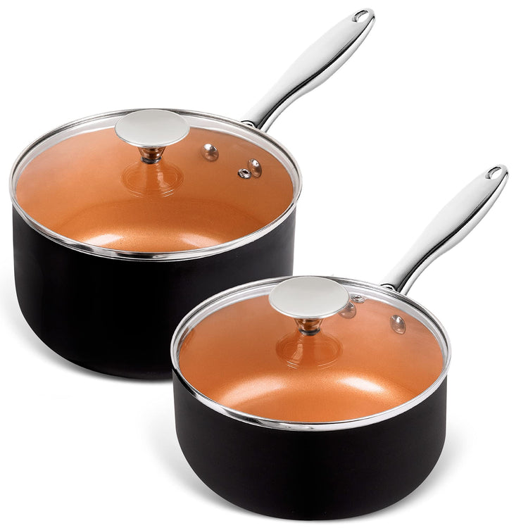 Saucepans 2QT & 3QT Copper Saucepan Set With Non (2 Count)