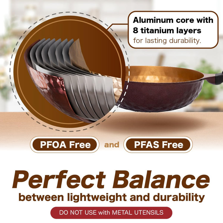 Diamond X Premium Non Stick Wok Pan