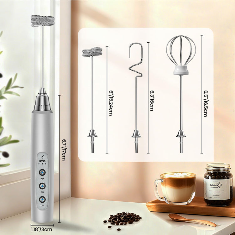 Milk Frother Handheld Rechargeable
